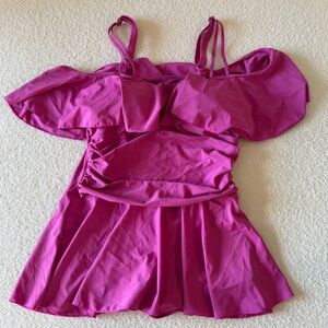 Pink Off-Shoulder Swimsuit XL
